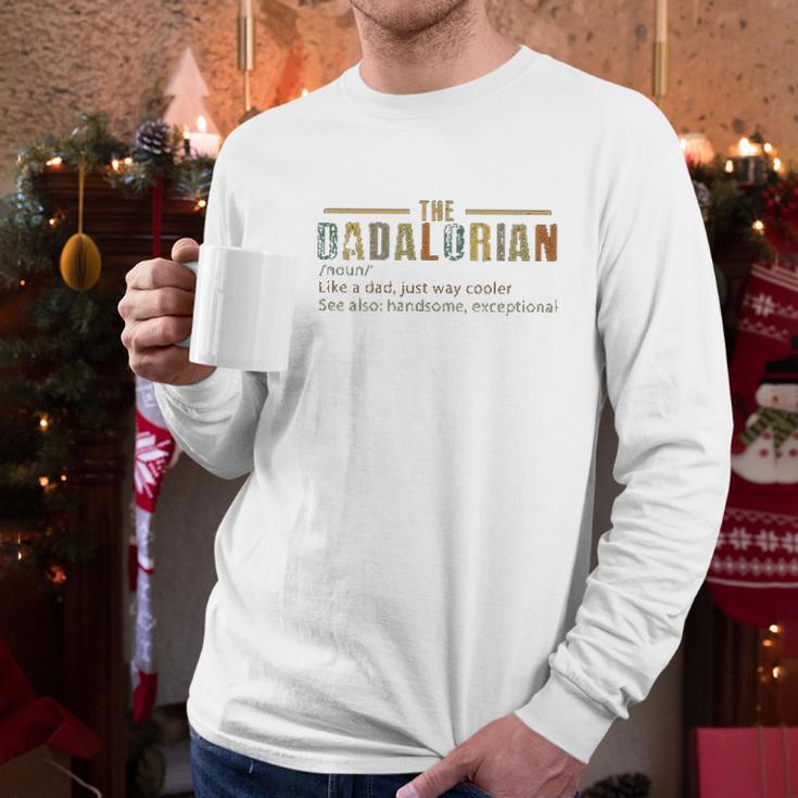 Vintage The Dadalorian Defination Like A Dad Just Way Cooler Men Long Sleeve Tshirt