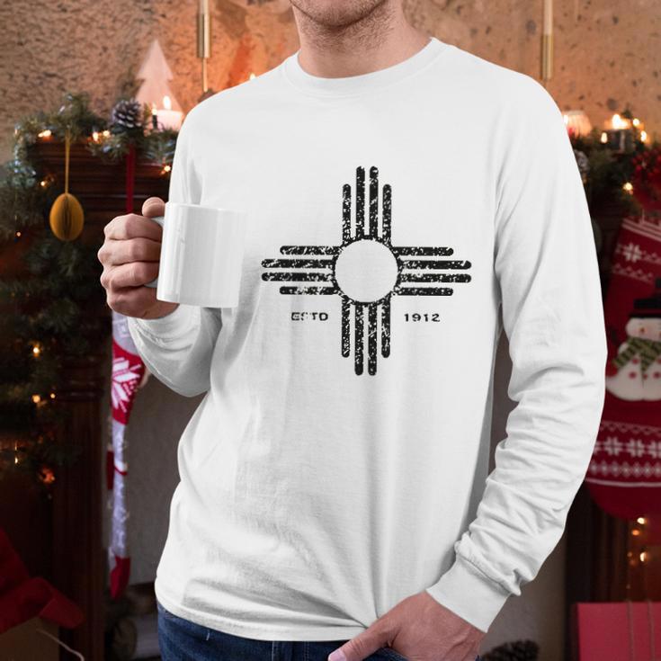 Zia Symbol New Mexico Flag State Men Long Sleeve Tshirt