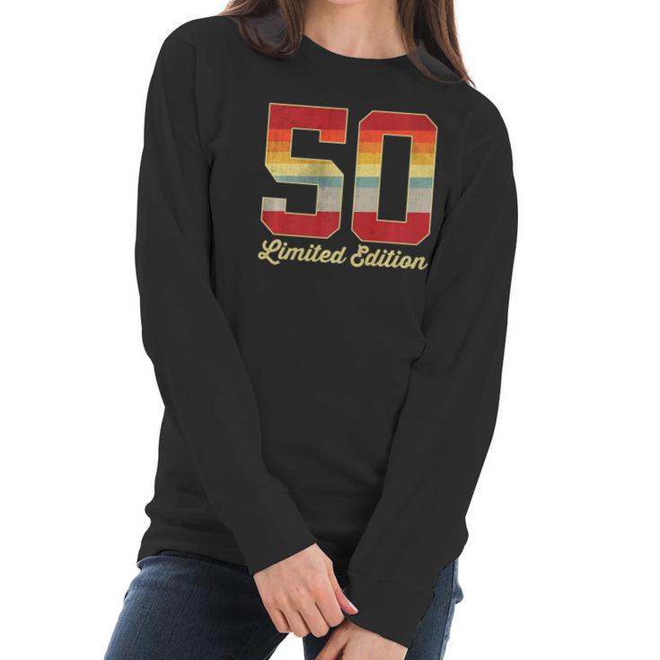 50Th Birthday Vintage Limited Edition 1972 50 Years Old Men Women Long Sleeve Tshirt