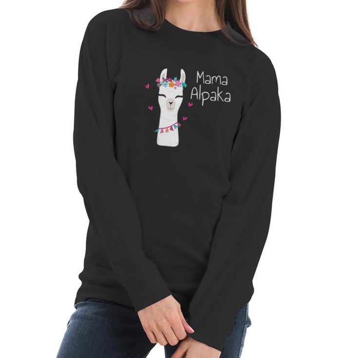 Alpaca Mama Funny Cute Mom Gift Women Long Sleeve Tshirt