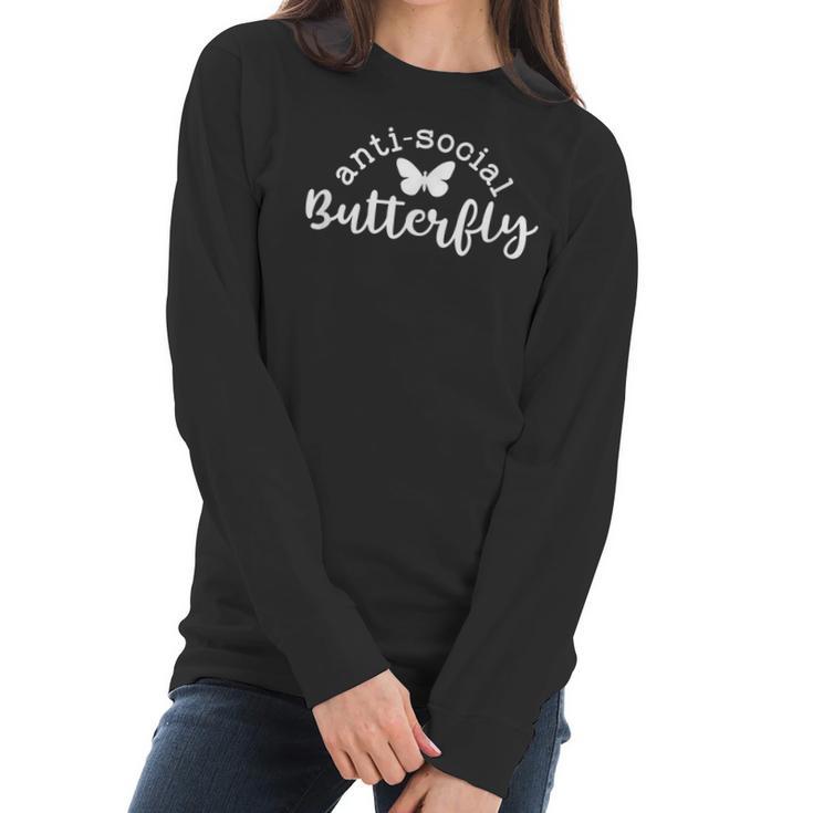 Anti-Social Butterfly Anti-Social Women Long Sleeve Tshirt