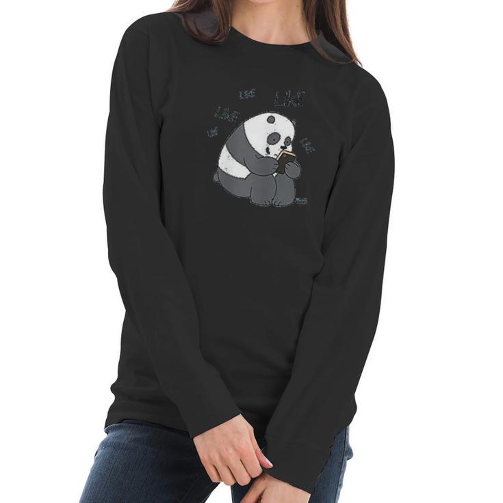 We Bare Bears Panda Like Like Like Women Long Sleeve Tshirt