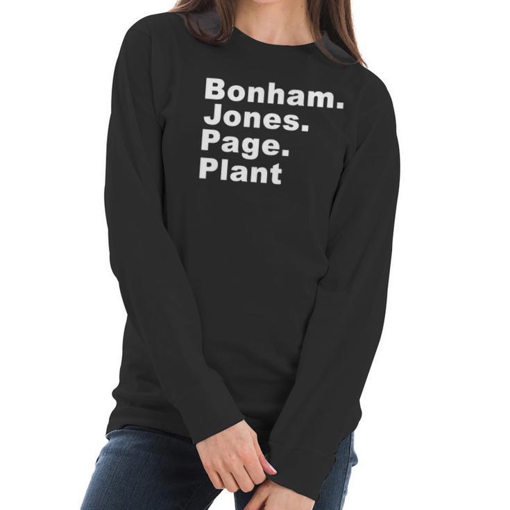 Bonham Jones Page Plant Authentic Members T-Shirt 2016 Women Long Sleeve Tshirt