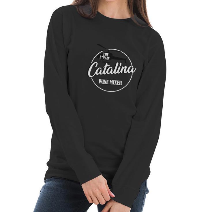 Catalina Wine Mixer Helicopter Women Long Sleeve Tshirt