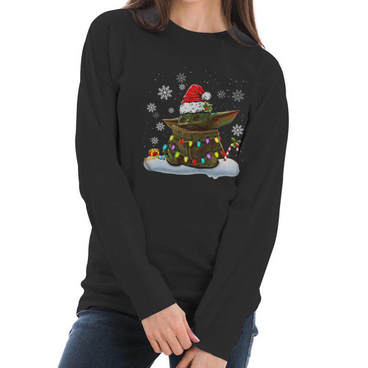 Christmas Santa Baby Yoda Women Long Sleeve Tshirt