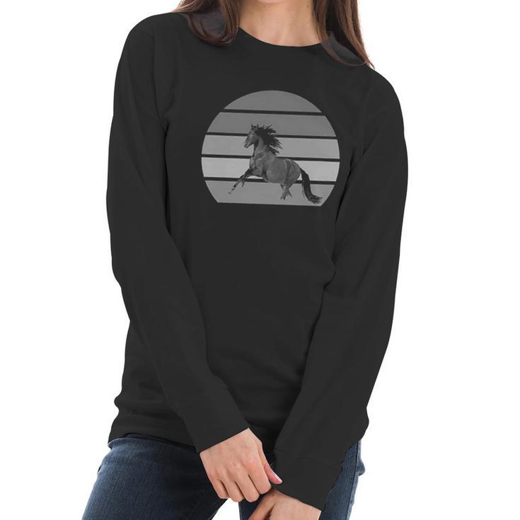 Classic Fine Horse Logo Women Long Sleeve Tshirt