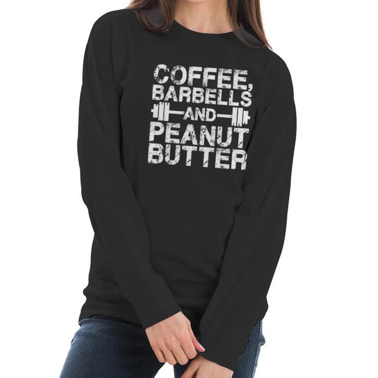 Coffee Barbells And Peanut Butter T-Shirt_1 Women Long Sleeve Tshirt