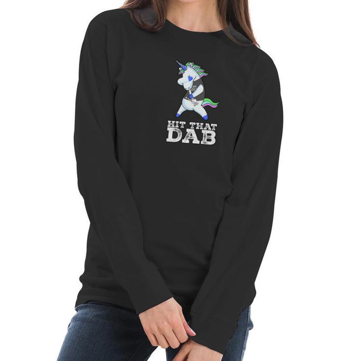 Cool Dabbing Unicorn Bong 4 Jesus Women Long Sleeve Tshirt