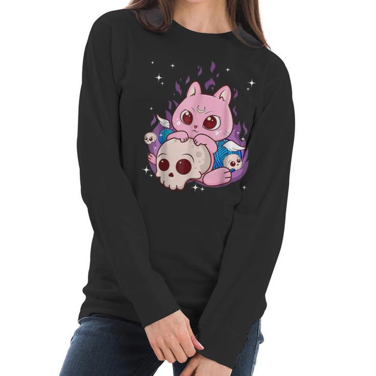 Cute Anime Kawaii Cat Aesthetic Kawaii Pastel Goth Halloween Men Women T-Shirt Graphic Print Casual Unisex Tee Women Long Sleeve Tshirt