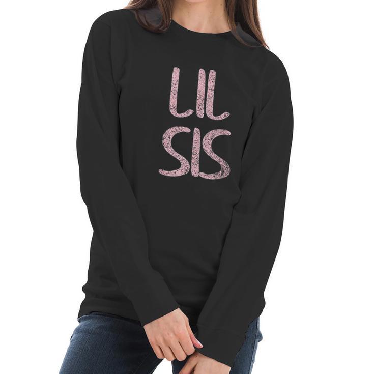 Cute Matching Siblings Brother Sister Gift Lil Sis Women Long Sleeve Tshirt