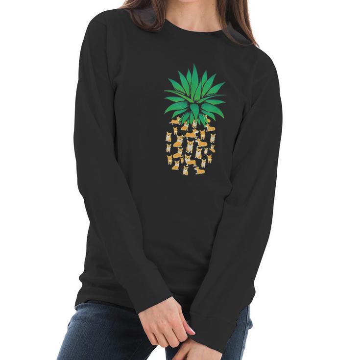 Cute Pembroke Welsh Corgi Dogs Pineapple Men Women Women Long Sleeve Tshirt