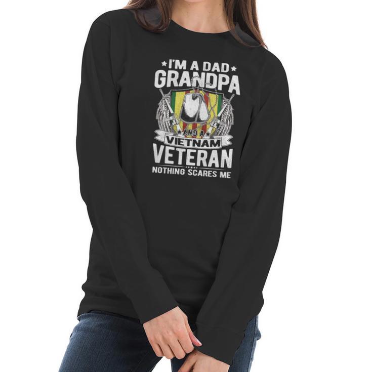 A Dad Grandpa And Vietnam Veteran Proud Retired Soldier Gift Women Long Sleeve Tshirt