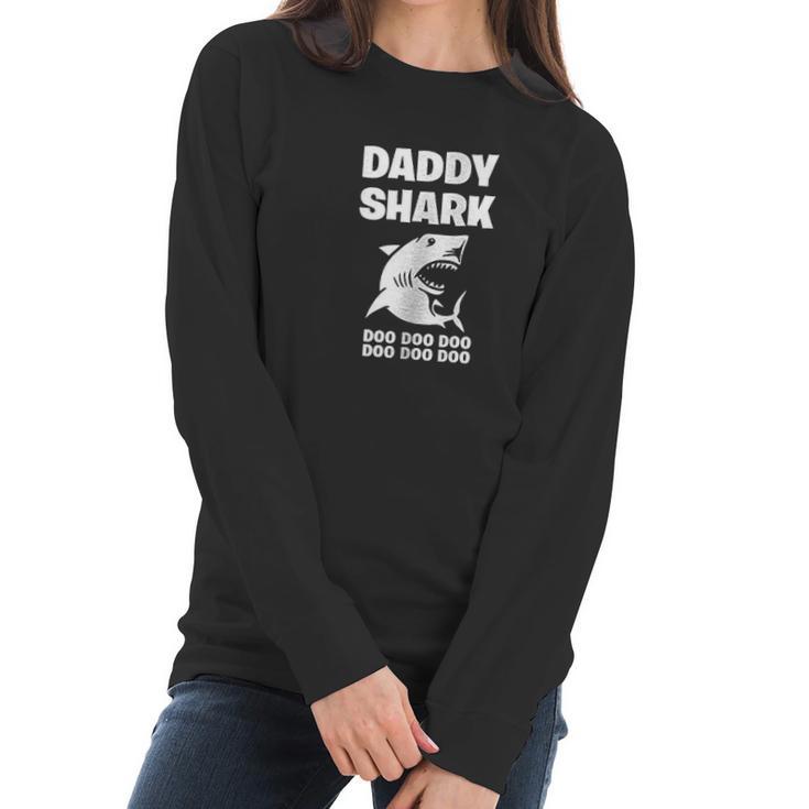 Daddy Shark Cute Best Christmas Gifts For Dad Women Long Sleeve Tshirt