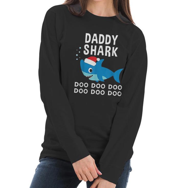 Daddy Shark Doo Doo Christmas Women Long Sleeve Tshirt