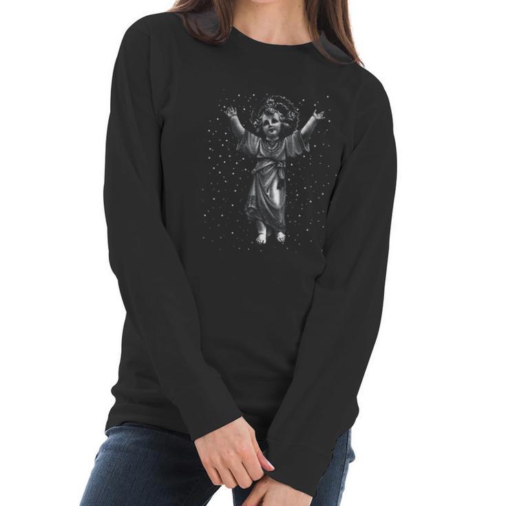 Divino Nino Jesus  Christian Icon Catholic Symbol Bogota Pop Women Long Sleeve Tshirt