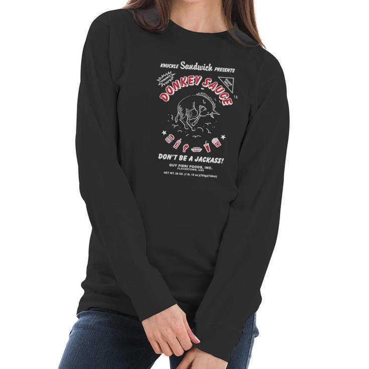 Donkey Sauce Art Women Long Sleeve Tshirt