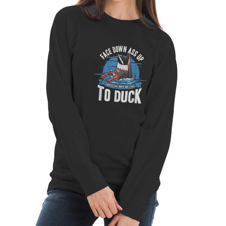 Duck Best Duck Hunter Funny Saying Gift Women Long Sleeve Tshirt