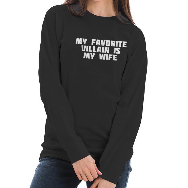 My Favorite Villain Is My Wife Hero Heroine Women Long Sleeve Tshirt