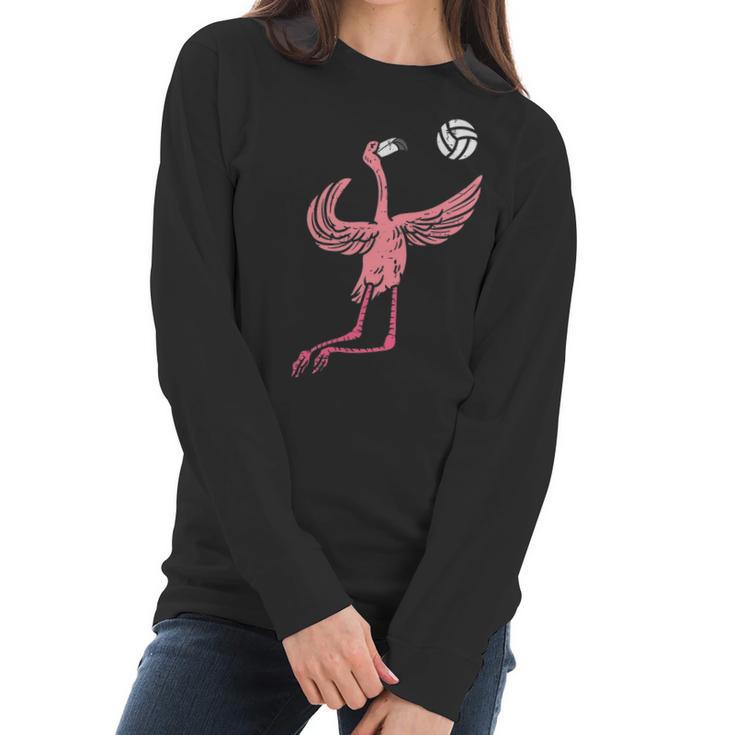 Flamingo Volleyball Spike Serve Player Spiker Women Men Women Long Sleeve Tshirt