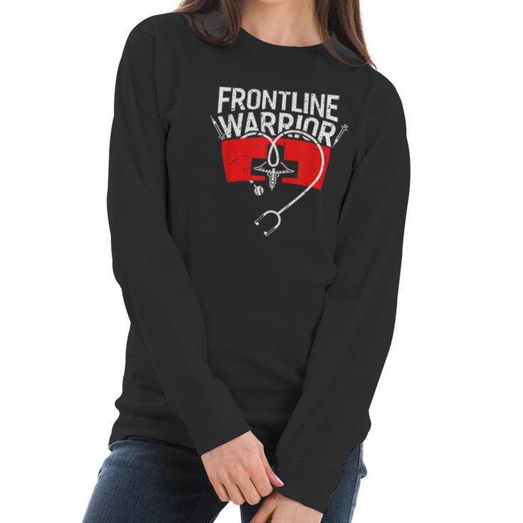 Frontline Warrior Cna Nurse Doctor Healthcare Worker Women Long Sleeve Tshirt