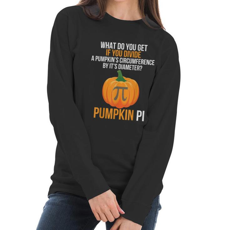Funny Halloween Costume Math Teacher Pumpkin Pi Men Adult Women Long Sleeve Tshirt