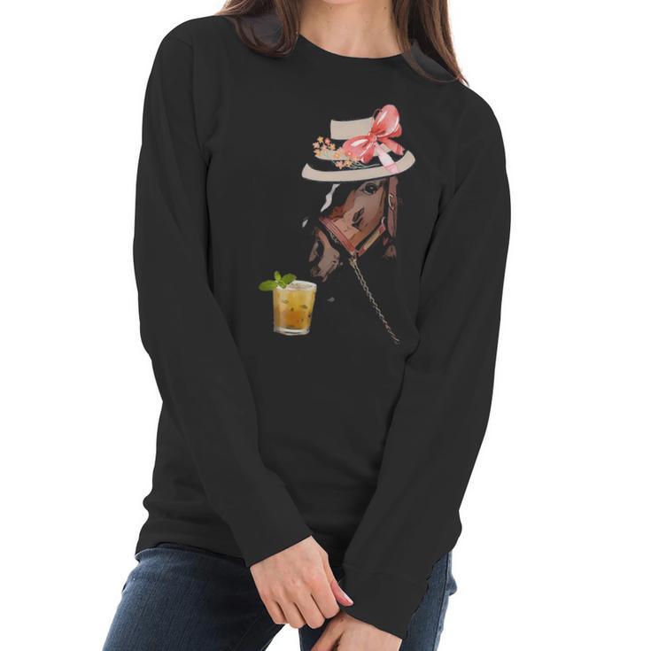 Funny Horse Derby Party T Women Long Sleeve Tshirt