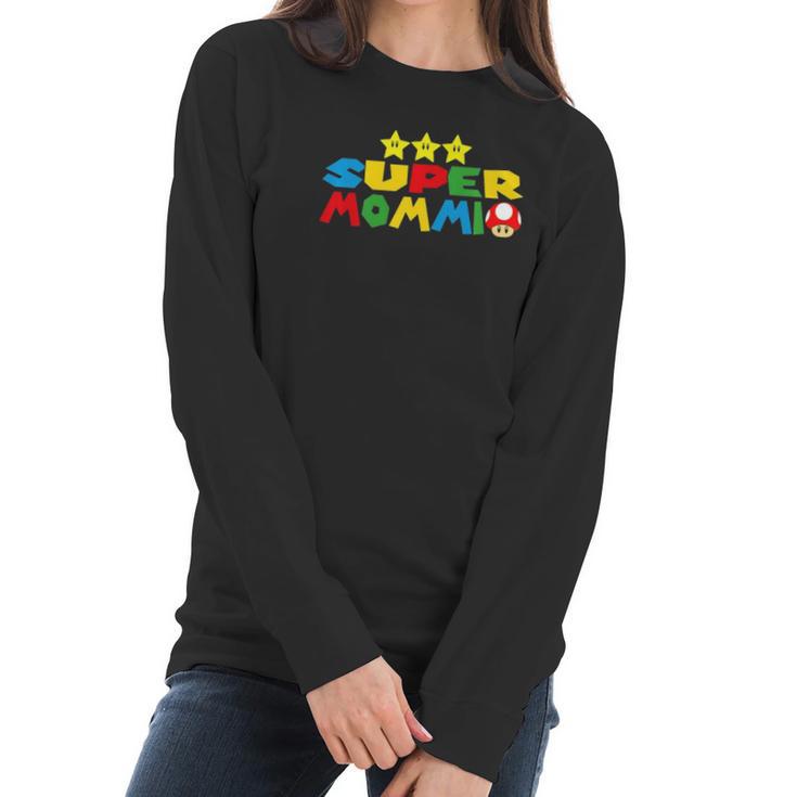 Funny Super Mommio Video Game Lover Mothers Day Women Long Sleeve Tshirt