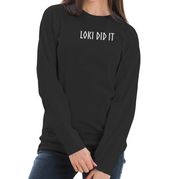 Funny Viking God Loki Norse Mythology Nordic Women Long Sleeve Tshirt