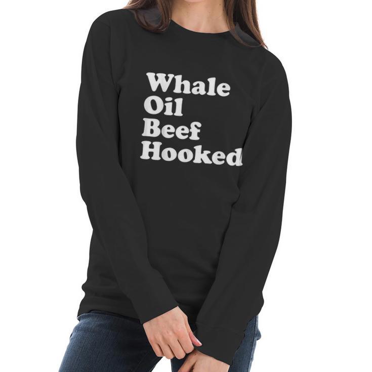 Funny Whale Oil Beef Hooked Women Long Sleeve Tshirt