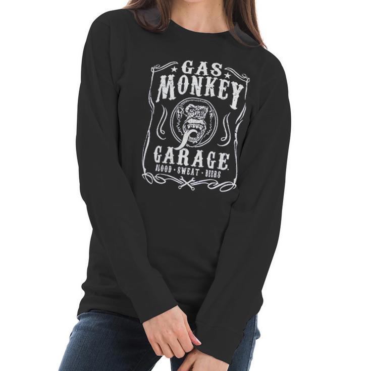 Gas Monkey Garage Official Blood Sweat Beers Women Long Sleeve Tshirt