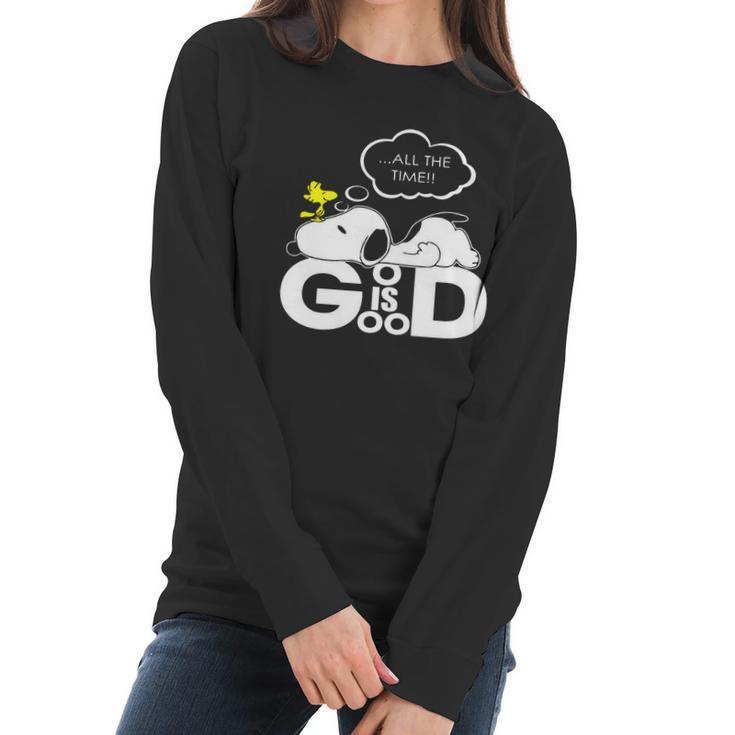 God Is Good Snoopy Women Long Sleeve Tshirt