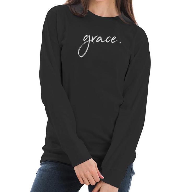 Grace Gods Amazing Grace Christian Verse Women Long Sleeve Tshirt