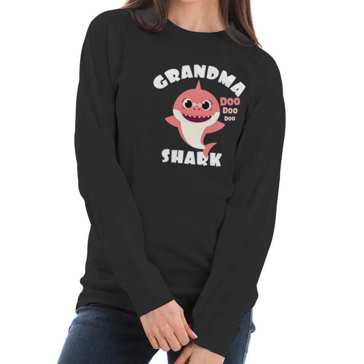 Grandma Shark Gift Shark Baby Cute Design Family Set Women Long Sleeve Tshirt