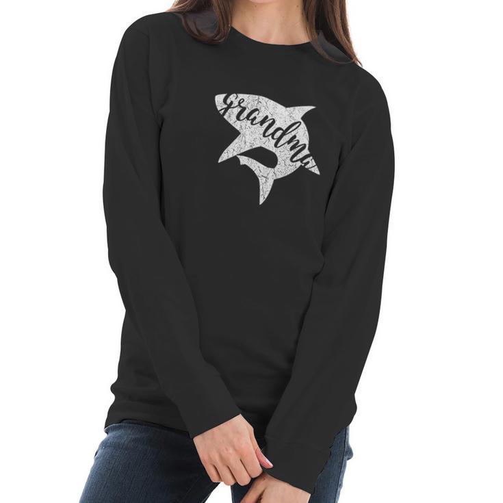 Grandma Shark Matching Family Women Long Sleeve Tshirt