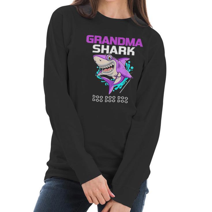 Grandma Shark Mothers Day Gift From Husband Son Women Long Sleeve Tshirt