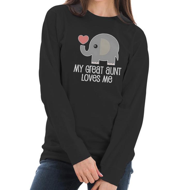 Great Aunt Loves Me Elephant Infant Creeper Women Long Sleeve Tshirt