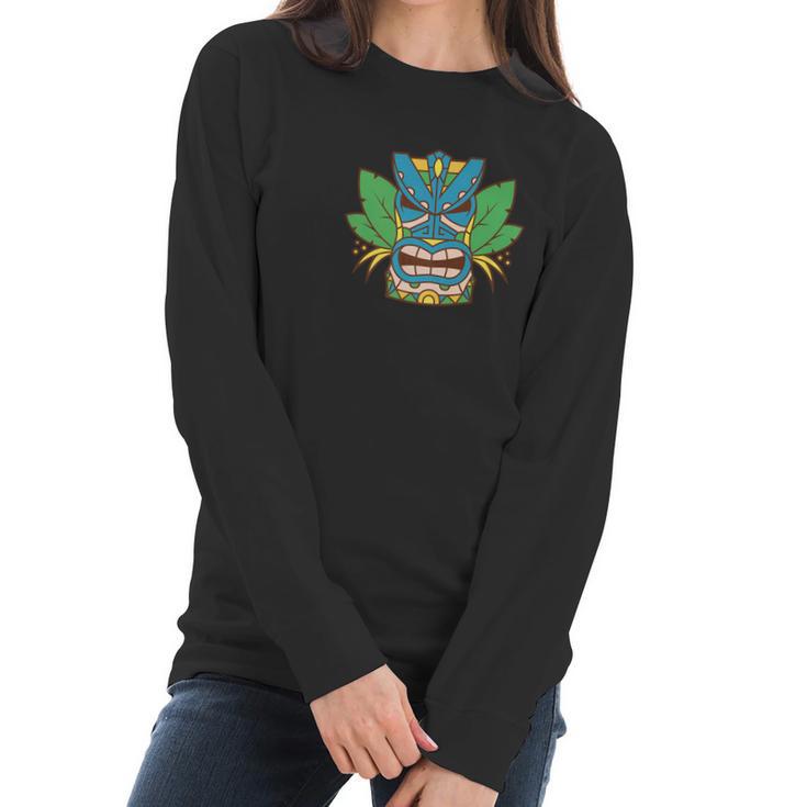 Hawaiian Tiki God Totem Women Long Sleeve Tshirt