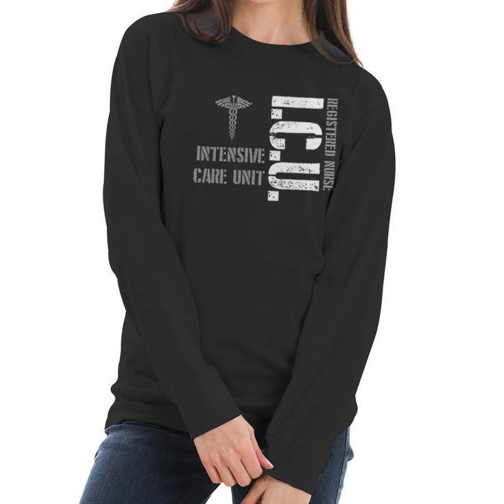 Icu Registered Nurse Intensive Care Unit Rn Staff Women Long Sleeve Tshirt