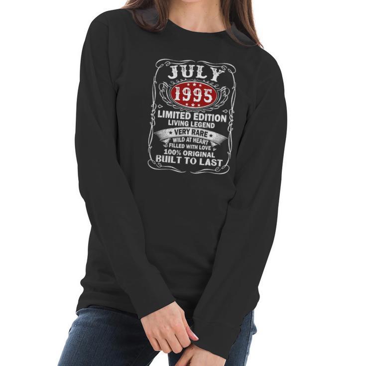 July 1995 27Th Birthday Gift 27 Years Old Men Women Women Long Sleeve Tshirt