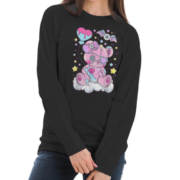 Kawaii Pastel Goth Cute Creepy Bear  V2 Men Women T-Shirt Graphic Print Casual Unisex Tee Women Long Sleeve Tshirt