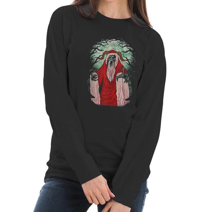 Krampus Vintage Germanic Christmas Krampus Women Long Sleeve Tshirt