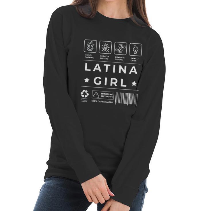 Latina Power For Women Playera Mujer Latina Women Long Sleeve Tshirt