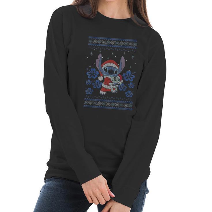 Lilo And Stitch Christmas Stitch Style Women Long Sleeve Tshirt