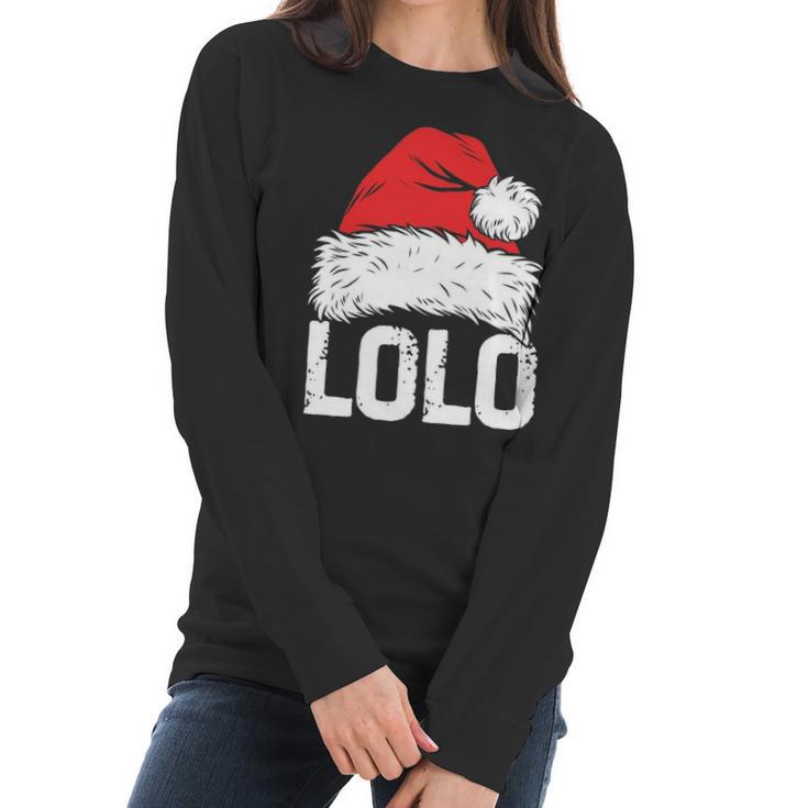 Lolo Santa Christmas Family Xmas Gifts Women Long Sleeve Tshirt