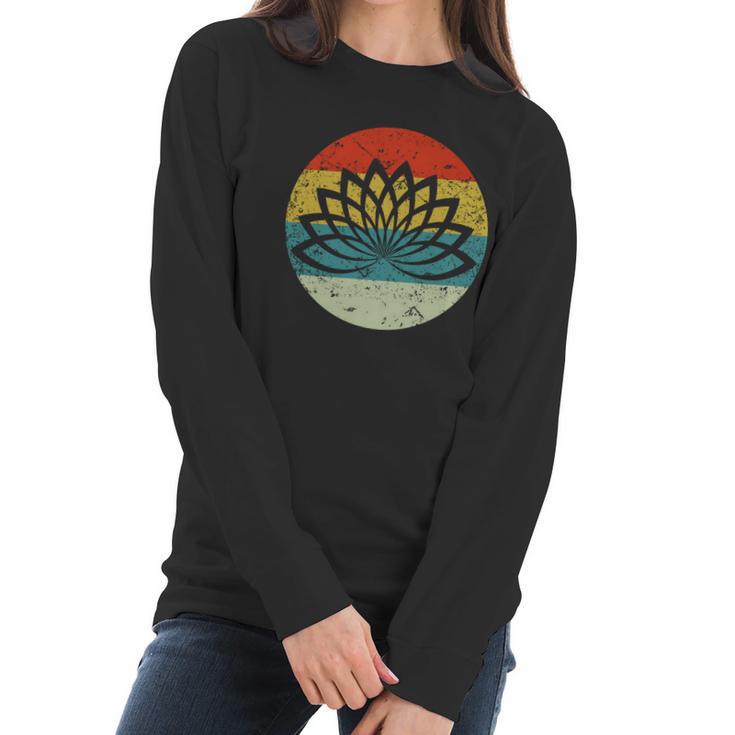 Lotus Flower Yoga Logo Women Long Sleeve Tshirt