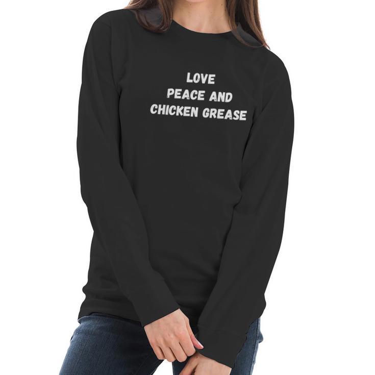 Love Peace Chicken Grease Take Care Adios Women Long Sleeve Tshirt