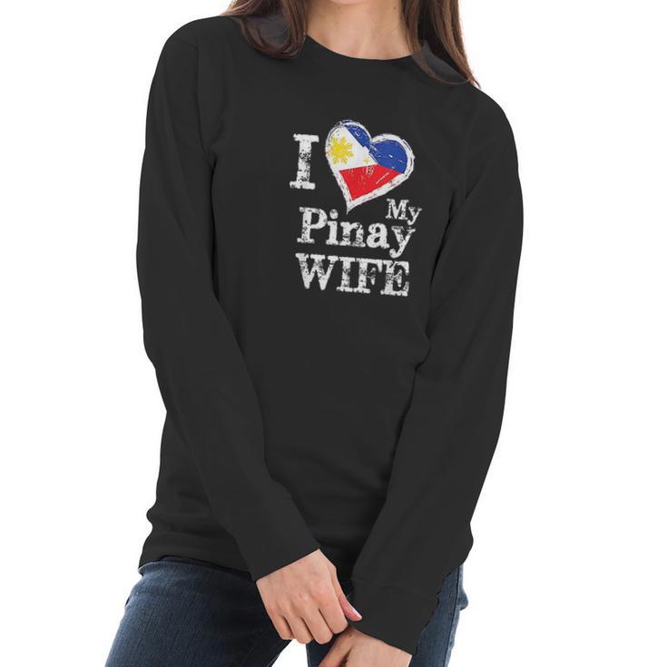 I Love My Pinay Wife Philippines Filipino Pride Women Long Sleeve Tshirt