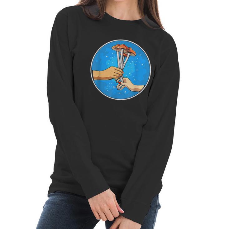 Magic Mushrooms Fungi Psychedelic Shrooms Hippie Women Long Sleeve Tshirt