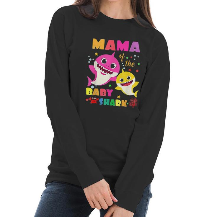 Mama Of The Baby Shark Women Long Sleeve Tshirt