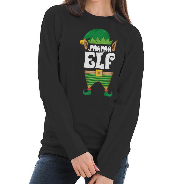 Mama Elf Christmas Mothers Day Goblin Lover Cute Gift Women Long Sleeve Tshirt